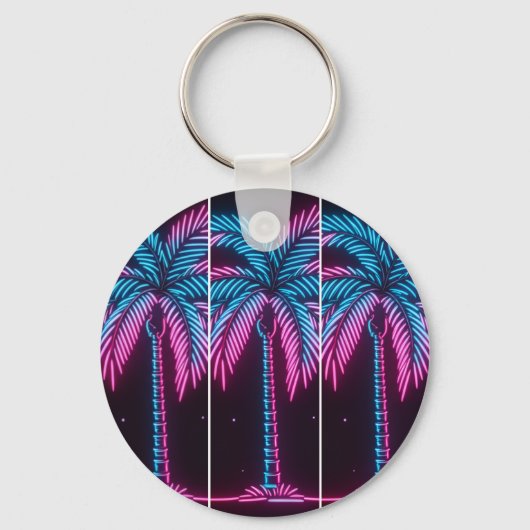 Neon Glow Palm Tree キーホルダー (正面)