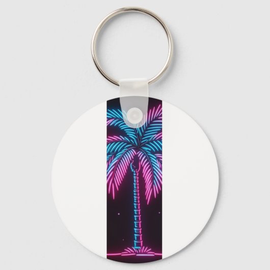 Neon Glow Palm Tree キーホルダー (裏面)