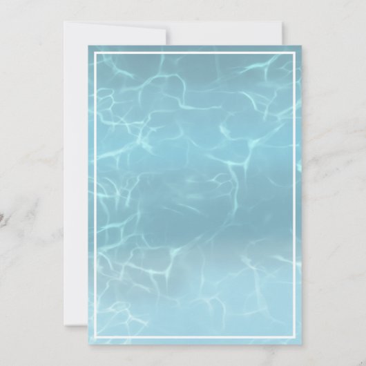 Neon Glow Pool Party Any Age Birthday 招待状 (裏面)