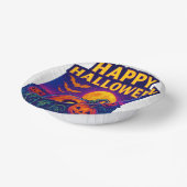 Neon Glow Pumpkin “Happy Halloween” ペーパーボウル (傾斜あり)