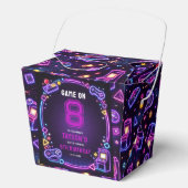 Neon Glow Retro Arcade Gaming 8th Birthday フェイバーボックス (正面)