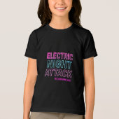 Neon Glow Typography Print | Retro Futuristic Room トライブレンドＴシャツ (正面)
