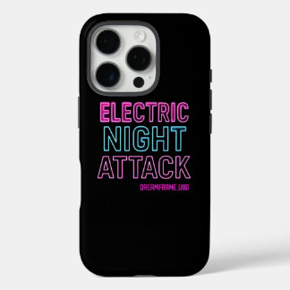 Neon Glow Typography Print | Retro Futuristic Room iPhone 16 Proケース