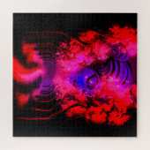 Neon Goddess in Enchanted Forest ジグソーパズル (横)