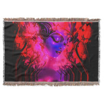 Neon Goddess in Enchanted Forest