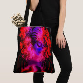 Neon Goddess in Enchanted Forest トートバッグ (クローズアップ)