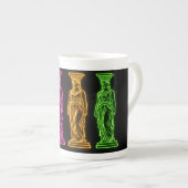 Neon Goddess statue fun ボーンチャイナマグカップ (正面右)