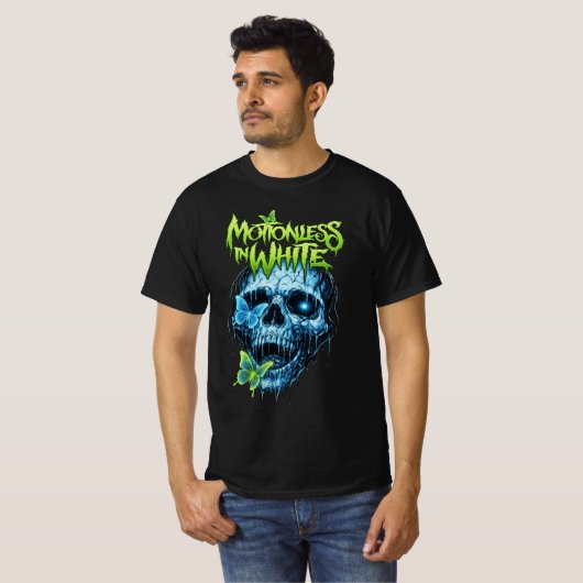 Neon Gothic Skull Tシャツ (正面フル)