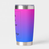 Neon Gradient Dark Blue to Pink 保温保冷タンブラー (背面)