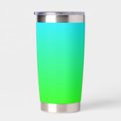 Neon Gradient Light Blue to Green 保温保冷タンブラー (右面)