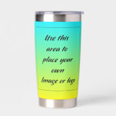 Neon Gradient Light Blue to Yellow 保温保冷タンブラー (左面)