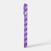 Neon Gradient Plaid Phone Case iPhone 15ケース (左側面)