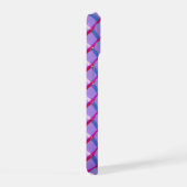 Neon Gradient Plaid Phone Case iPhone 15ケース (右側面)