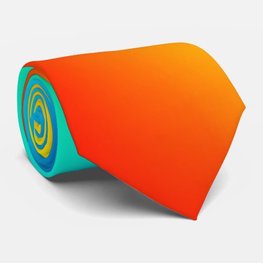 Neon Gradient Rainbow Abstract ネクタイ (ロール)