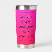 Neon Gradient Red to Pink 保温保冷タンブラー (左面)
