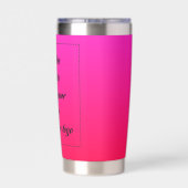 Neon Gradient Red to Pink 保温保冷タンブラー (背面)
