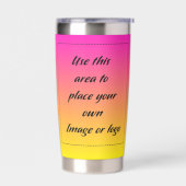 Neon Gradient Yellow to Pink 保温保冷タンブラー (左面)