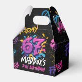 Neon Graffiti 6 7 Meme Trend Six Seven Birthday フェイバーボックス (裏面サイド)