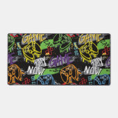 Neon Graffiti Gaming Pattern デスクマット (正面)