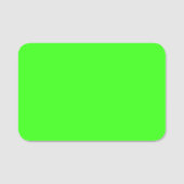Neon Green 3" X 2"長方形耐久性スタイル 名札 (正面)