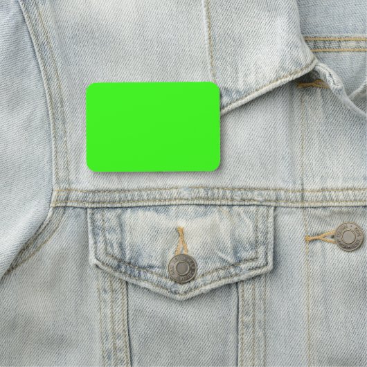 Neon Green 3" X 2"長方形耐久性スタイル 名札 (インサイチュ)
