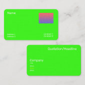  neon  green  - add photo 名刺 (正面/裏面)