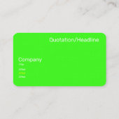  neon  green  - add photo 名刺 (裏面)