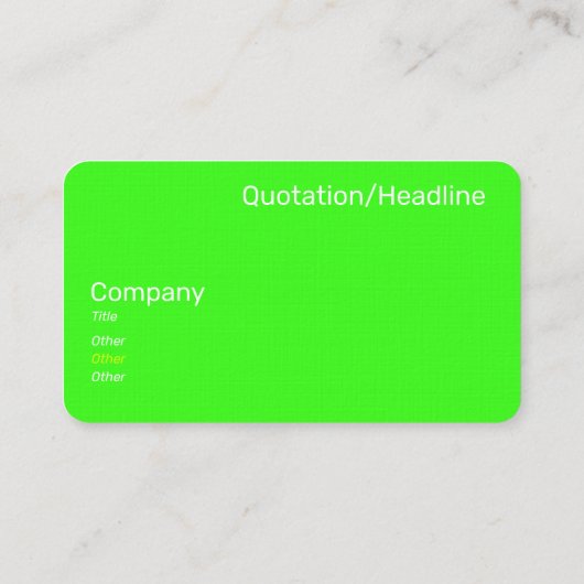 neon  green  - add photo 名刺 (裏面)