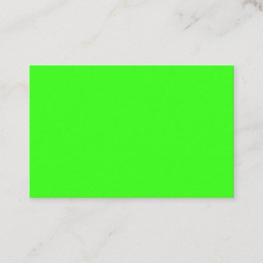 Neon Green Business Card – Custom Look 名刺 (正面)
