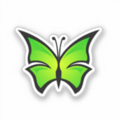 Neon  Green Butterfly シール (正面)