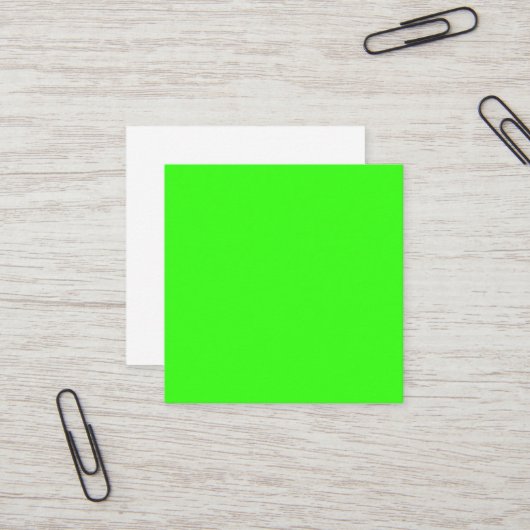 Neon Green Custom Business Card スクエア名刺 (正面/裏面インサイチュ)