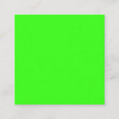 Neon Green Custom Business Card スクエア名刺 (正面)