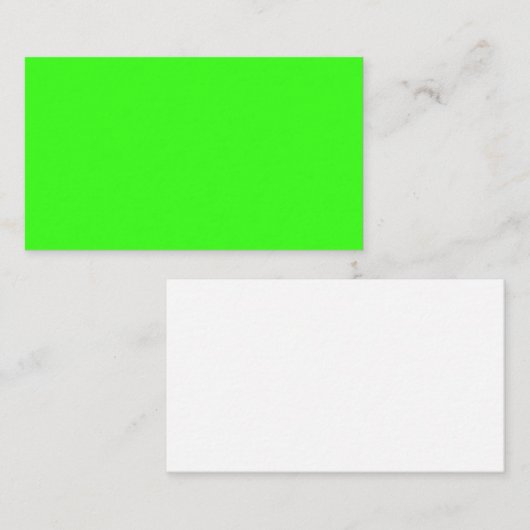 Neon Green Custom Business Card 名刺 (正面/裏面)