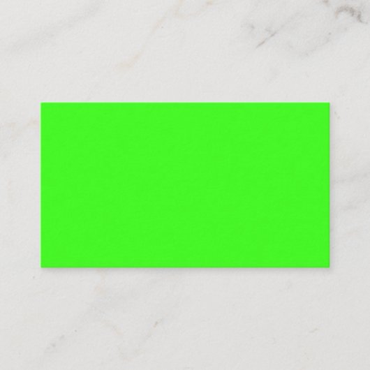 Neon Green Custom Business Card 名刺 (正面)