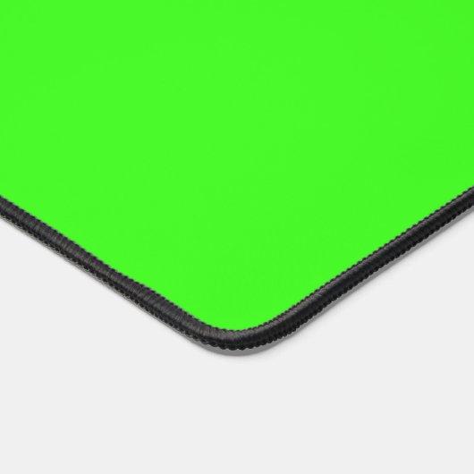 Neon Green Desk Mat With Pink Accent – Customize デスクマット (コーナー)