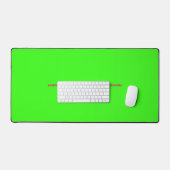 Neon Green Desk Mat With Pink Accent – Customize デスクマット (キーボード&マウス)
