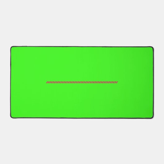 Neon Green Desk Mat With Pink Accent – Customize デスクマット (正面)