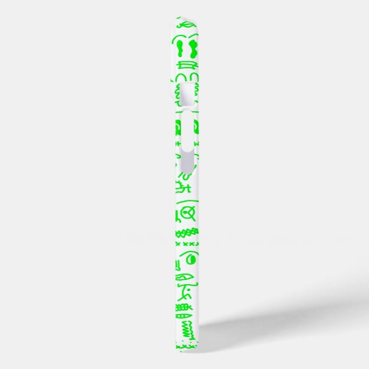 Neon Green Doodle iPhone Case – Abstract Line Art Case-Mate iPhoneケース (裏面 / 左)