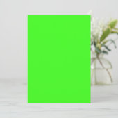 Neon Green Flat Save The Date Card – Customizable セーブザデート (スタンド正面)