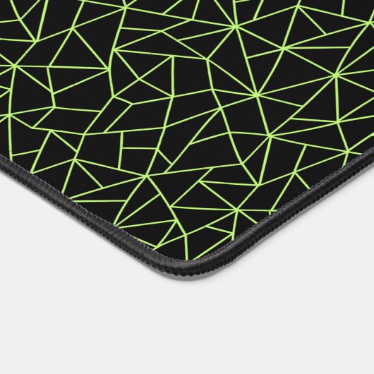 Neon Green Geometric Pattern デスクマット (コーナー)