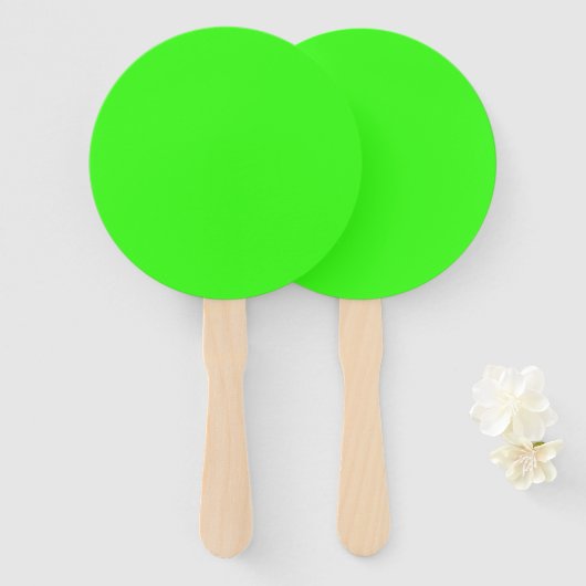 Neon Green Handheld Fan Set – Customizable ハンドファン (正面&裏面)