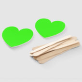 Neon Green Heart Fan Set – Customizable ハンドファン (組立なし)