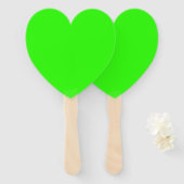 Neon Green Heart Fan Set – Customizable ハンドファン (正面&裏面)