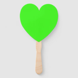 Neon Green Heart Fan Set – Customizable ハンドファン