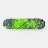 Neon Green Jungle Grunge Abstract Skateboard スケートボード (横)