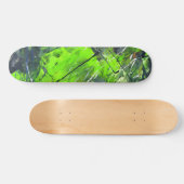 Neon Green Jungle Grunge Abstract Skateboard スケートボード (横)