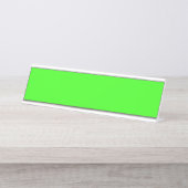 Neon Green Modern Desk Name Plate – Customizable デスクネームプレート (正面)