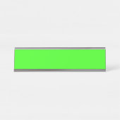 Neon Green Modern Desk Name Plate – Customizable デスクネームプレート (正面)