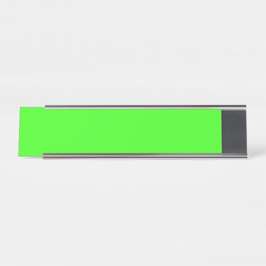 Neon Green Modern Desk Name Plate – Customizable デスクネームプレート (正面)
