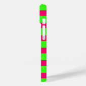 Neon Green & Pink Striped iPhone Case – Customize Case-Mate iPhoneケース (裏面 / 左)